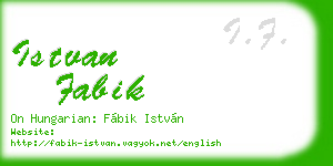 istvan fabik business card