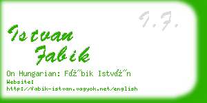 istvan fabik business card